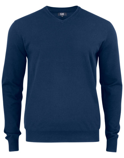 Personalised Custom Branded Cutter & Buck Oakville V-neck Men's Knitted Golf Sweater - Brand It Essex Ltd