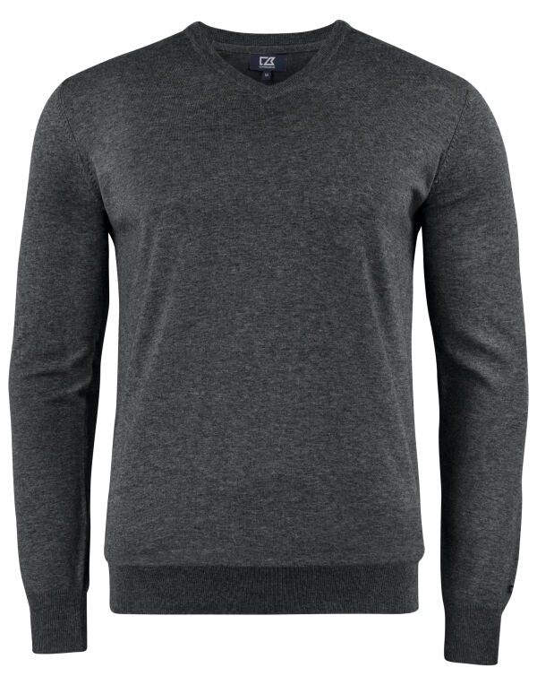 Personalised Custom Branded Cutter & Buck Oakville V-neck Men's Knitted Golf Sweater - Brand It Essex Ltd