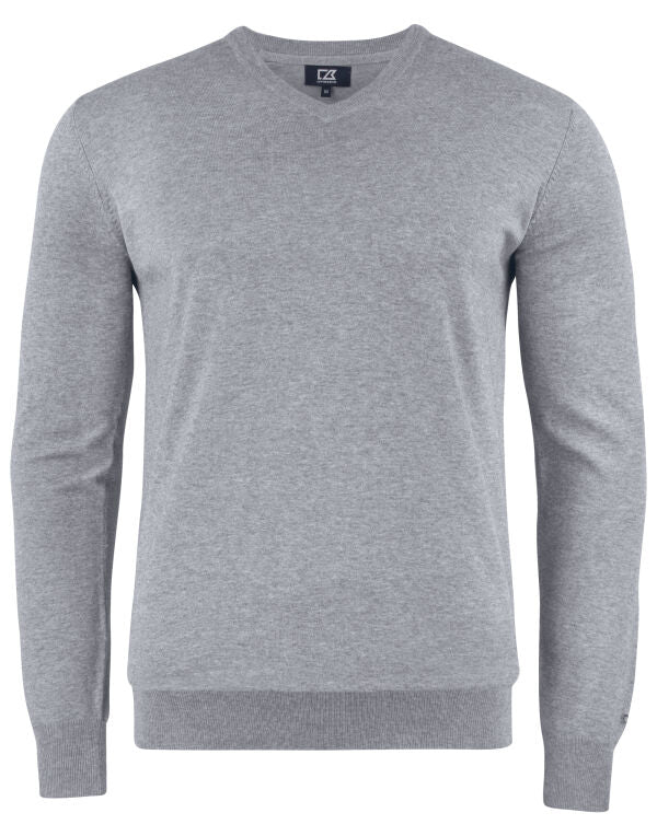 Personalised Custom Branded Cutter & Buck Oakville V-neck Men's Knitted Golf Sweater - Brand It Essex Ltd