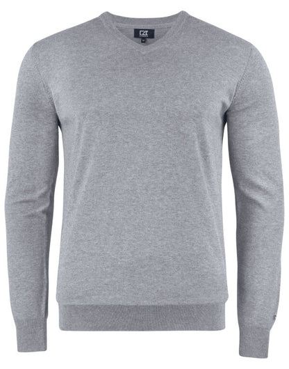 Personalised Custom Branded Cutter & Buck Oakville V-neck Men's Knitted Golf Sweater - Brand It Essex Ltd