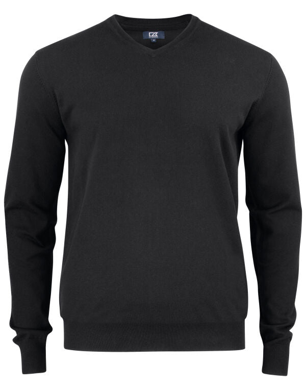 Personalised Custom Branded Cutter & Buck Oakville V-neck Men's Knitted Golf Sweater - Brand It Essex Ltd