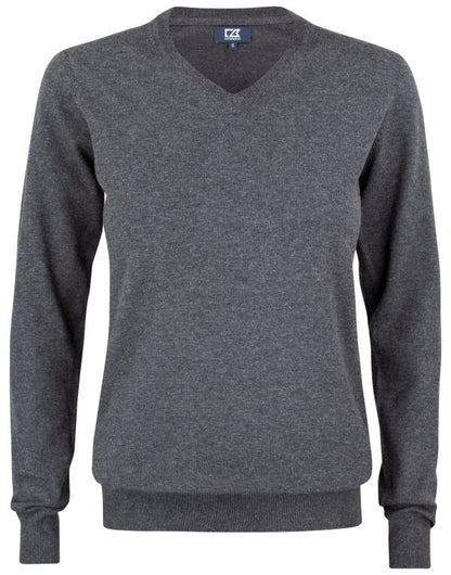 Personalised Custom Branded Cutter & Buck Oakville V-neck Women's Knitted Golf Sweater - Brand It Essex Ltd