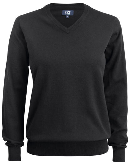 Personalised Custom Branded Cutter & Buck Oakville V-neck Women's Knitted Golf Sweater - Brand It Essex Ltd