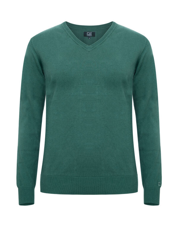 Personalised Custom Branded Cutter & Buck Oakville V-neck Women's Knitted Golf Sweater - Brand It Essex Ltd