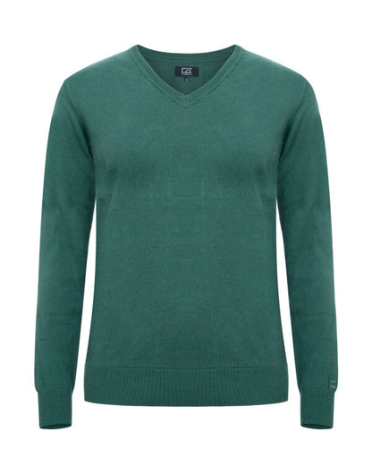 Personalised Custom Branded Cutter & Buck Oakville V-neck Women's Knitted Golf Sweater - Brand It Essex Ltd