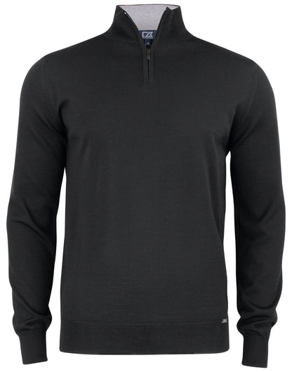Personalised Custom Branded Cutter & Buck Everett Half Zip Sweater Men's Knitwear - Brand It Essex Ltd