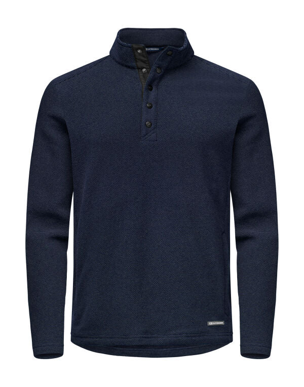 Personalised Custom Branded Cutter & Buck Hunts Point Fleece Men's Snap Placket Top - Brand It Essex Ltd