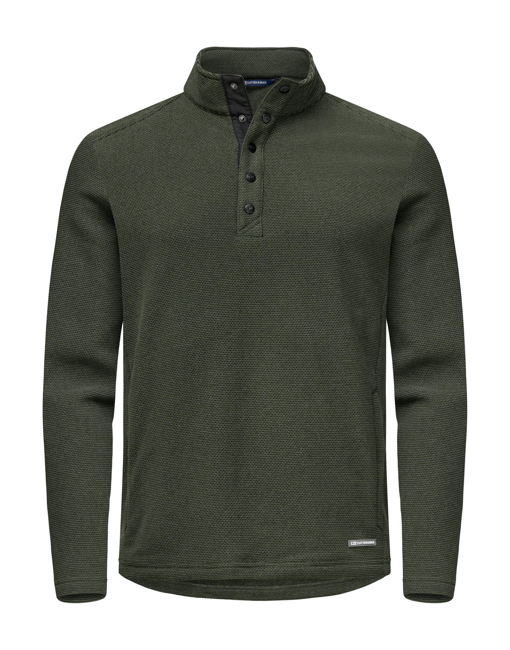 Personalised Custom Branded Cutter & Buck Hunts Point Fleece Men's Snap Placket Top - Brand It Essex Ltd