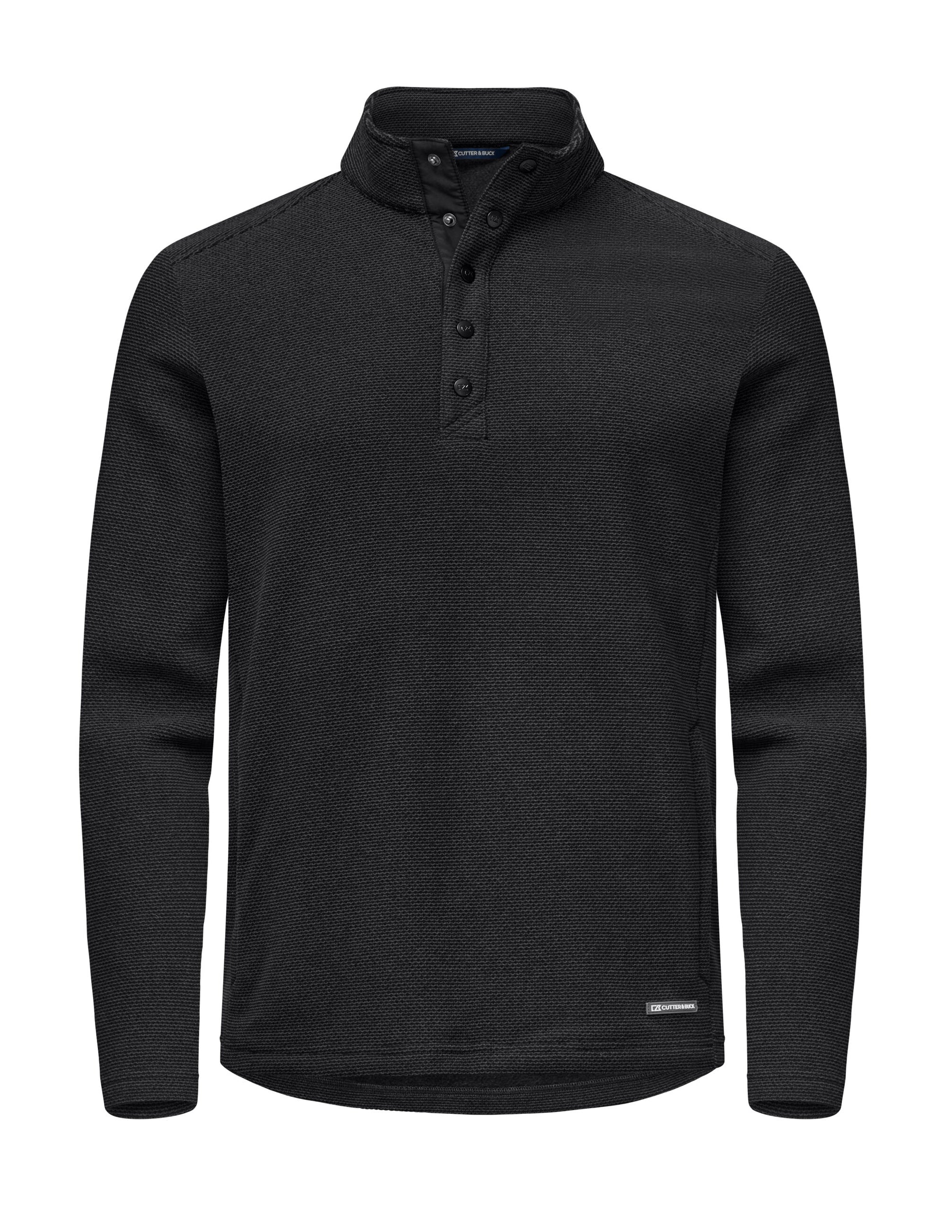Personalised Custom Branded Cutter & Buck Hunts Point Fleece Men's Snap Placket Top - Brand It Essex Ltd
