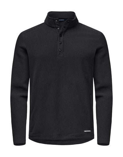 Personalised Custom Branded Cutter & Buck Hunts Point Fleece Men's Snap Placket Top - Brand It Essex Ltd