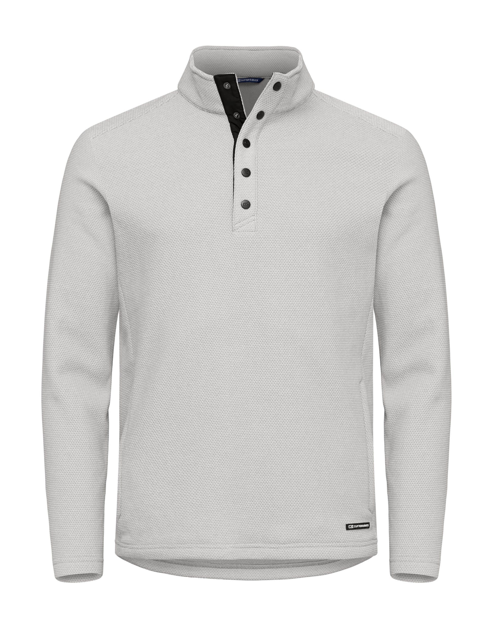 Personalised Custom Branded Cutter & Buck Hunts Point Fleece Men's Snap Placket Top - Brand It Essex Ltd