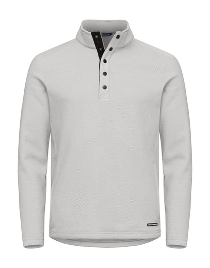 Personalised Custom Branded Cutter & Buck Hunts Point Fleece Men's Snap Placket Top - Brand It Essex Ltd
