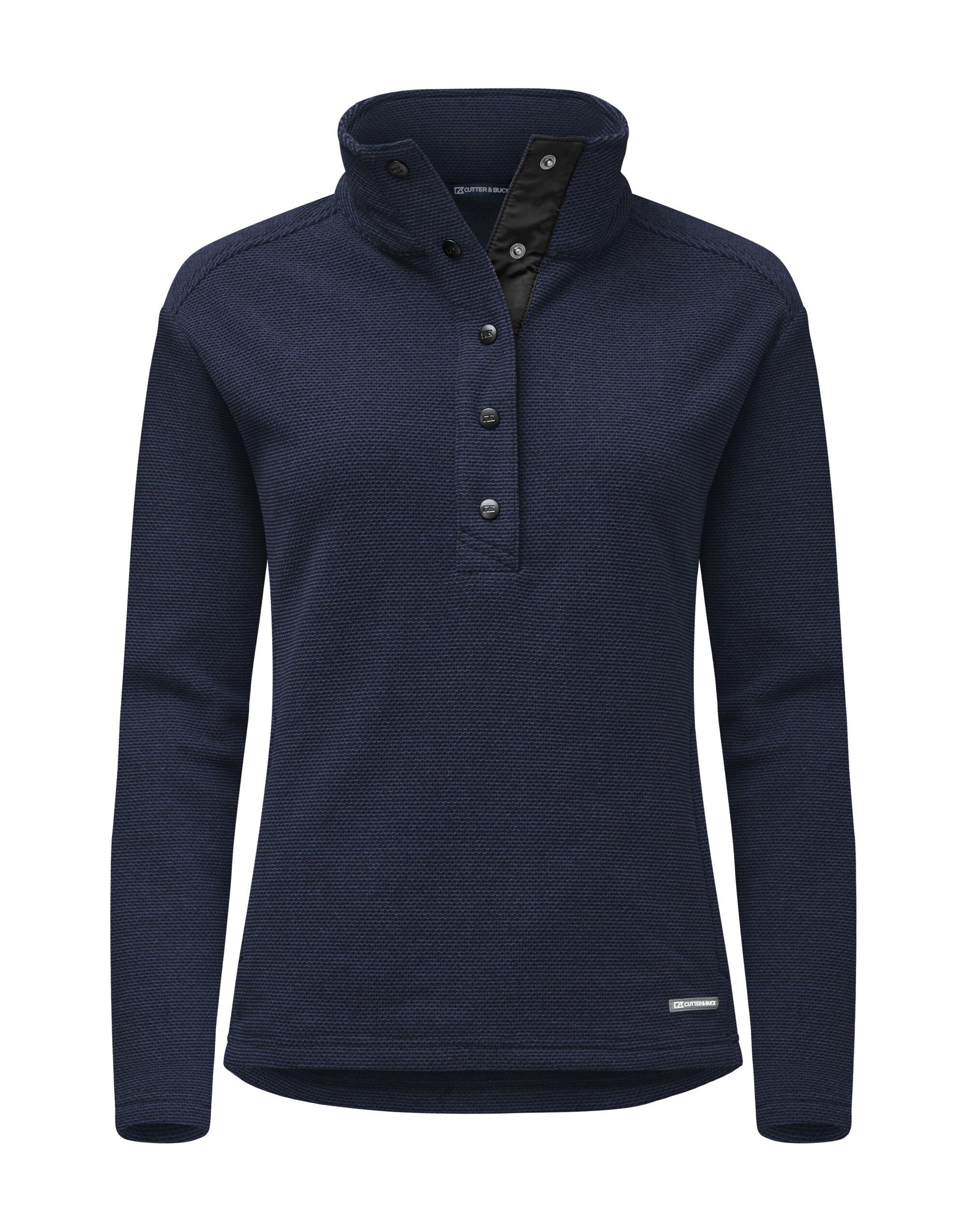 Personalised Custom Branded Cutter & Buck Hunts Point Fleece Women's Snap Placket Top - Brand It Essex Ltd