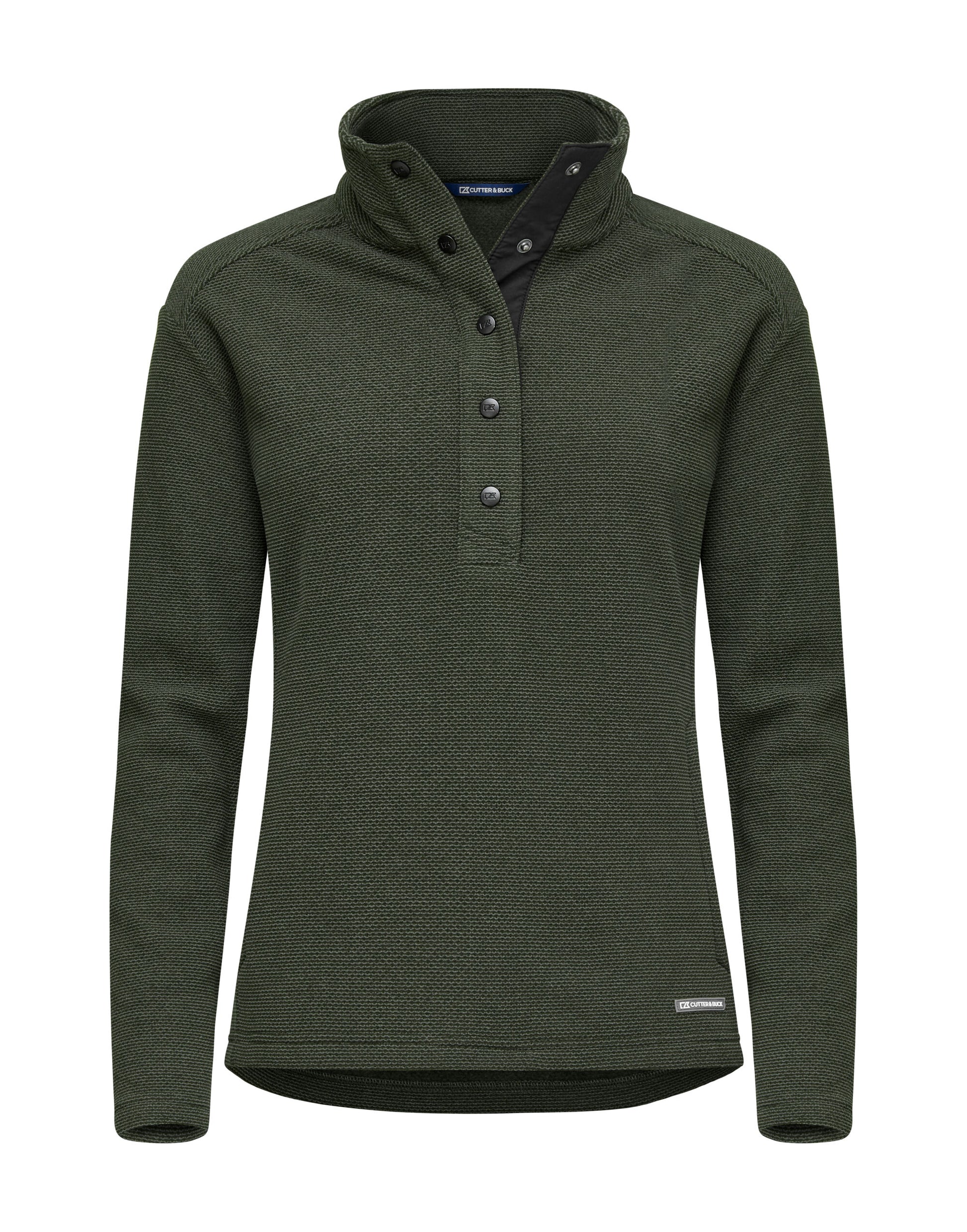 Personalised Custom Branded Cutter & Buck Hunts Point Fleece Women's Snap Placket Top - Brand It Essex Ltd