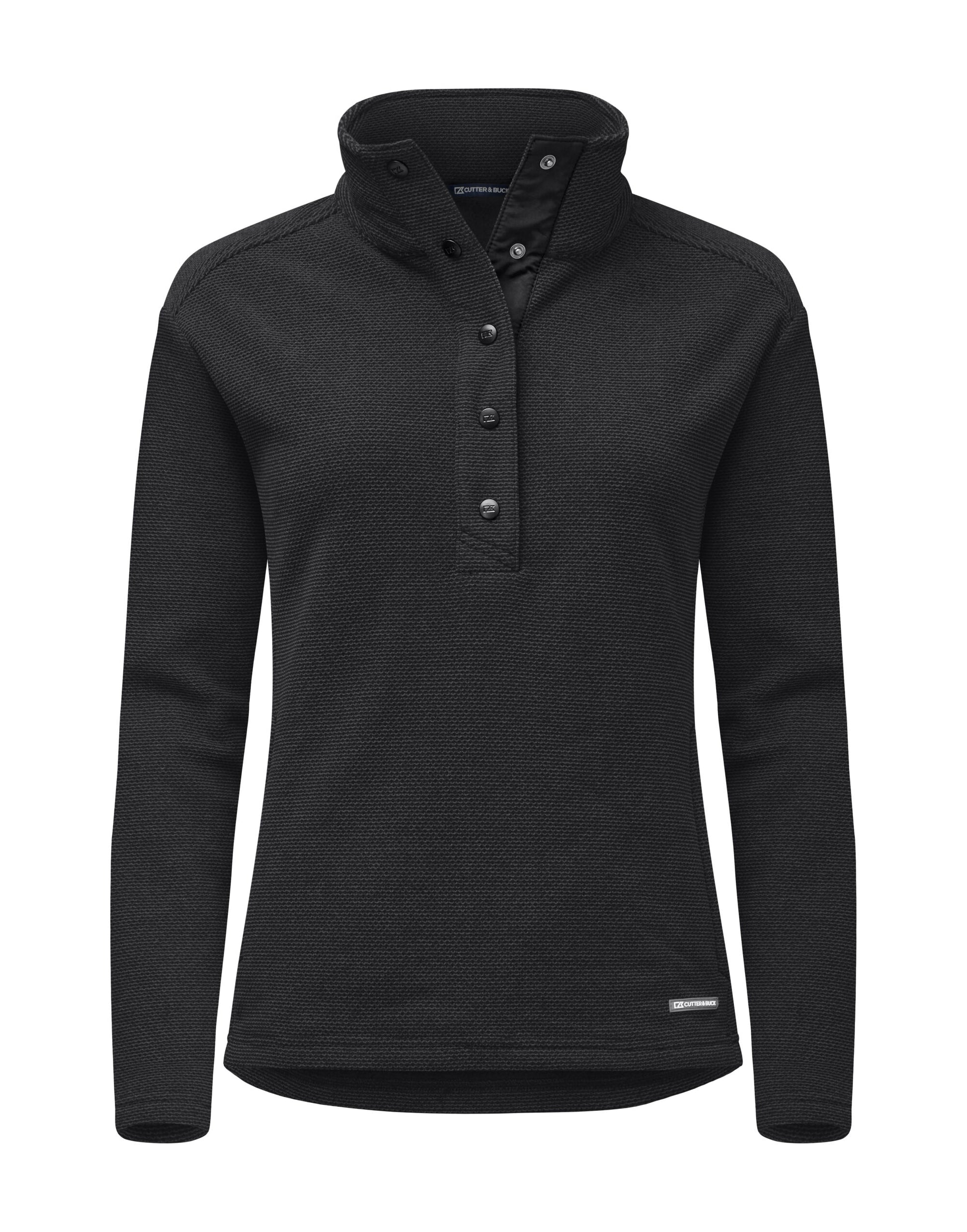 Personalised Custom Branded Cutter & Buck Hunts Point Fleece Women's Snap Placket Top - Brand It Essex Ltd