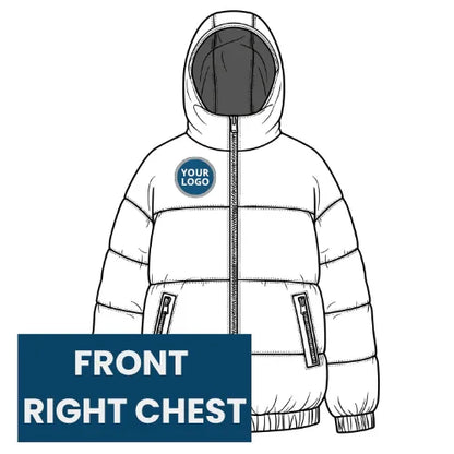 Personalised Custom Branded Jacket branding location - Brand It Essex Ltd