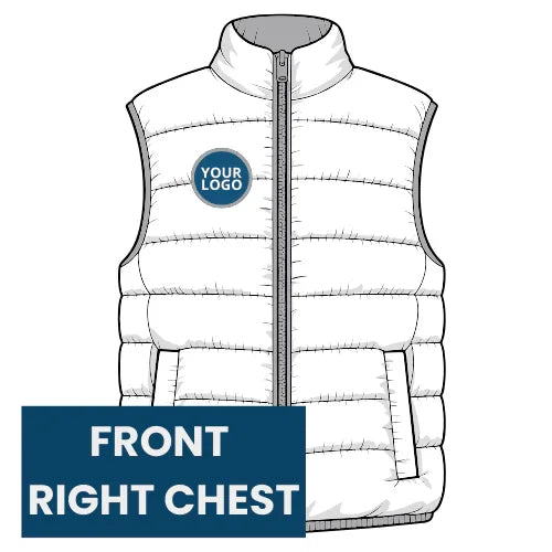 Personalised Custom Branded Gilet Location Area - Brand It Essex Ltd