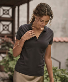 Tee Jays Luxury Stretch V Neck Polo Shirt (TJ1409)