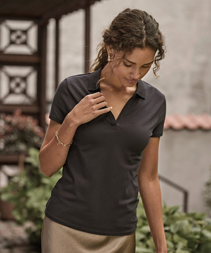 Tee Jays Luxury Stretch V Neck Polo Shirt (TJ1409)