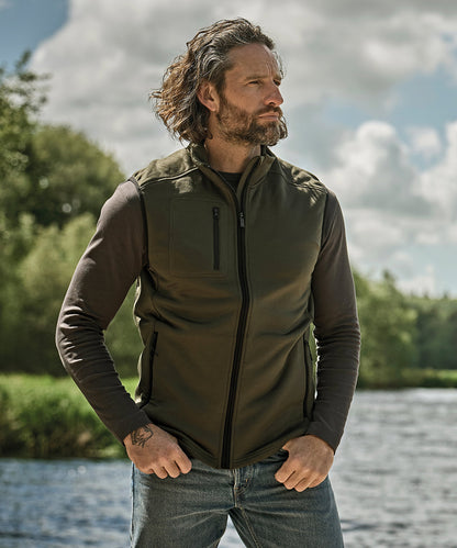 Tee Jays Stretch Fleece Bodywarmer TJ9104 embroidered branded workwear lifestyle shot